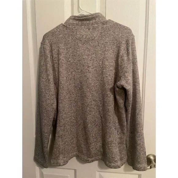 Woolrich Men's Gray Quarter Zip Pullover Sweater Size M Long Sleeve Fleece - Picture 4 of 4
